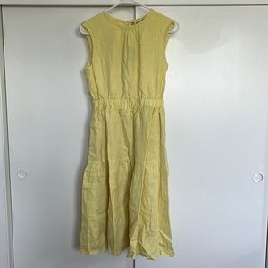 Everlane Yellow Sleeveless Midi Dress